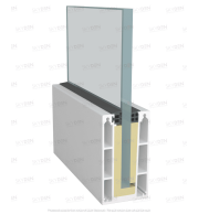 SD 07 Continuous Profile System Aluminum Glass Railing Base Profile for Balcony and Staircase, Indoor and Outdoor Top Mount Design, Durable Finish, Easy Installation for Modern Projects 